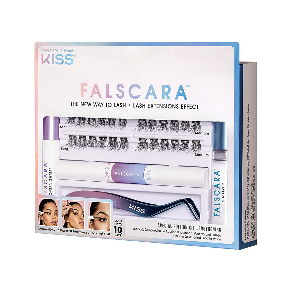 Kiss Falscara False Eyelash Special Edition Starter Kit, 24 Lash Wisps, 1 Ea